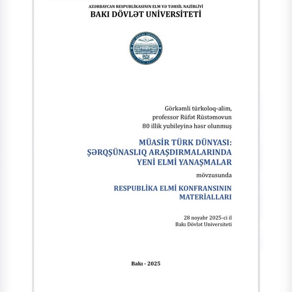 Naimə Həmidovanın məqaləsi Respublika elmi konfransında dərc olunub